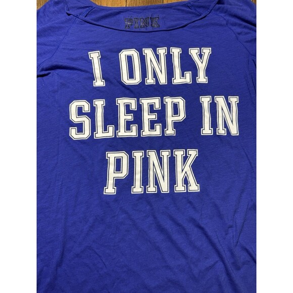 Victoria Secret PINK "I Only Sleep In Pink" Oversized Sleep Shirt Playful LG - Picture 2 of 3